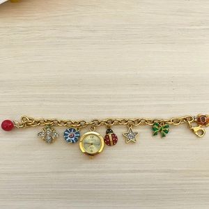 Joan Rivers charm bracelet watch